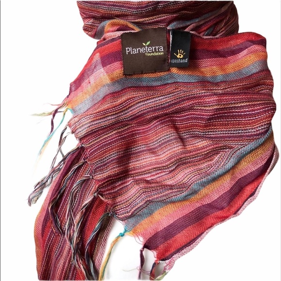 Planeterra Foundation Striped Handmade Scarf - Picture 2 of 7